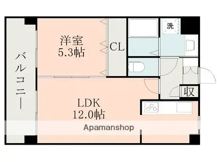 メグリオ水前寺(1LDK/2階)の間取り写真