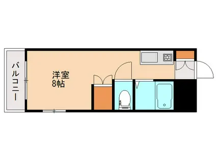 レインボーハイツ(ワンルーム/3階)の間取り写真