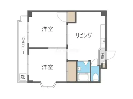 アーデル北巽(2LDK/7階)の間取り写真