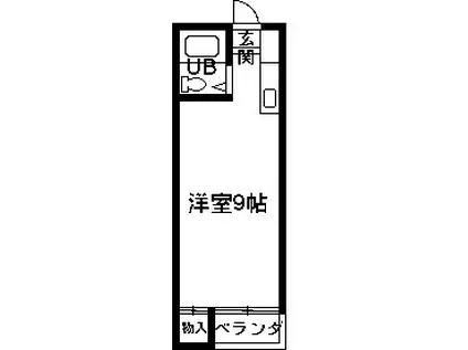 パークハイツ(ワンルーム/2階)の間取り写真