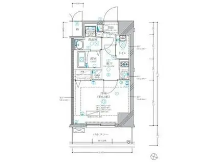 ディアレイシャス東別院IV(1K/7階)の間取り写真