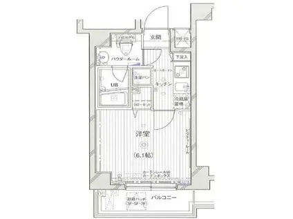 APRECITY桜上水(1K/5階)の間取り写真