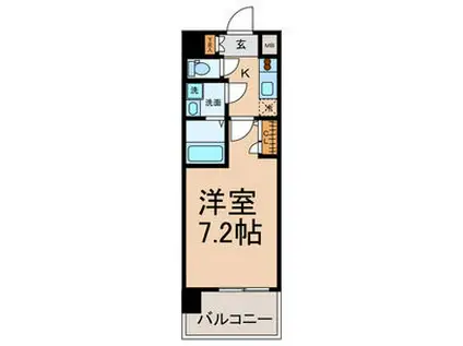 UURコート名古屋名駅(1K/9階)の間取り写真