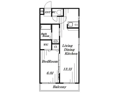 富士見NAMEKI MANSION(1LDK/10階)の間取り写真
