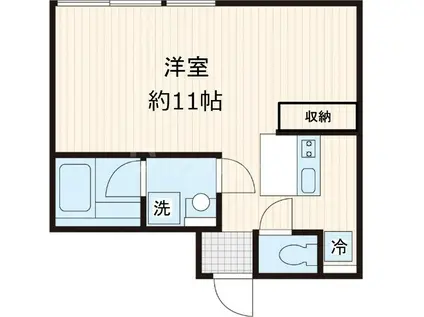 TRIAS226(ワンルーム/2階)の間取り写真