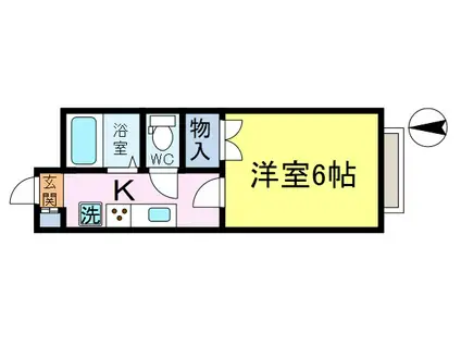 フルール松島(1K/1階)の間取り写真