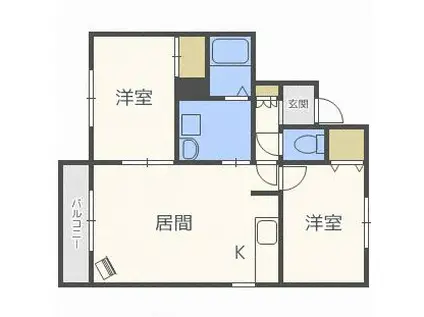 摘童夢館(2LDK/3階)の間取り写真