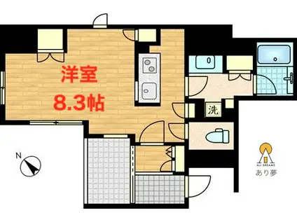 アルス横浜ベイアドレス(1K/6階)の間取り写真