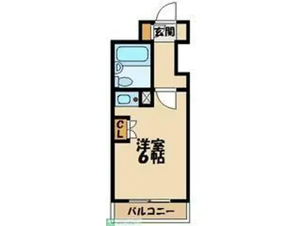 ジョイフル狭山(ワンルーム/1階)の間取り写真