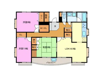 ボア・ソルテC(3LDK/2階)の間取り写真