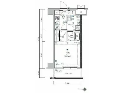 ARTESSIMO BATER(1K/6階)の間取り写真