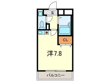 西宮高座橋ガーデンハウス(ワンルーム/4階)の間取り写真