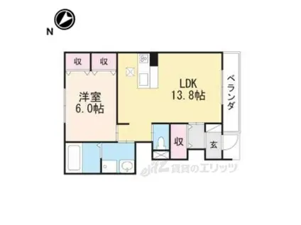 メゾン・ティエード(1LDK/1階)の間取り写真