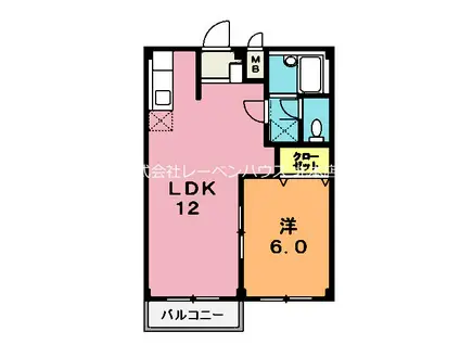 エルディム山本(1LDK/2階)の間取り写真