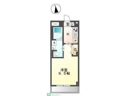 パーチェ・GARDEN II(1K/3階)の間取り写真