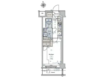 プレール・ドゥーク菊川駅前(1K/2階)の間取り写真