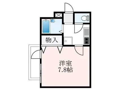 ヴィバーチェ(1K/4階)の間取り写真