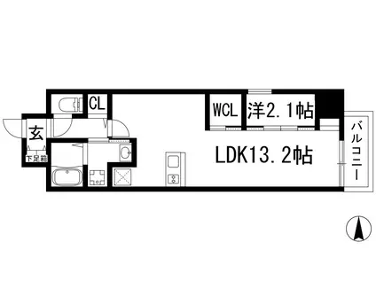 ONLYONE池田新町(1LDK/10階)の間取り写真
