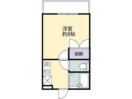 リバーサイド市川(1K/1階)の間取り写真