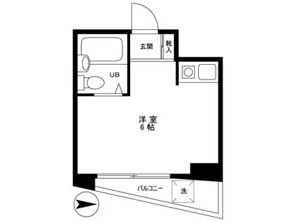 プレステージ西日暮里(ワンルーム/2階)の間取り写真