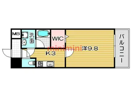 カンナビーノ(1K/1階)の間取り写真