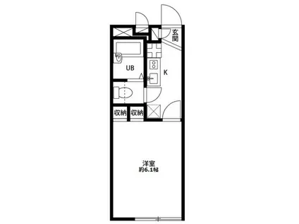 ヒロオパレスIII(1K/1階)の間取り写真