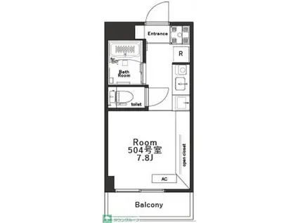 BELLEVIAGE YOKOHAMA(ワンルーム/5階)の間取り写真