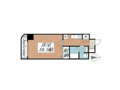 ウイングパーク(1K/7階)の間取り写真