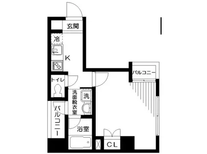 エイワンコート西池袋(1K/4階)の間取り写真