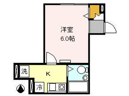 ハレ ロォカヒ(1K/1階)の間取り写真