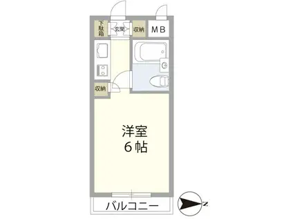 SKCパレス(ワンルーム/3階)の間取り写真