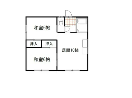 北星ハイツ(2LDK/2階)の間取り写真