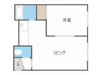  N26E19 MS (1LDK/2階)の間取り写真