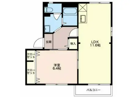 フレグランス伊澤A・B(1LDK/2階)の間取り写真