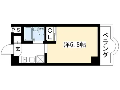 賀茂女子学生会館(1K/2階)の間取り写真