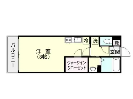 リーベンパレス荒田(ワンルーム/3階)の間取り写真