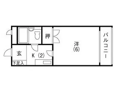 センチュリー文京(1K/2階)の間取り写真