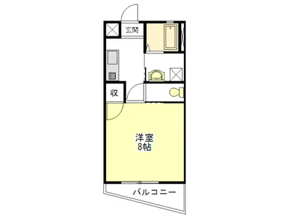 コーポ新栄(1K/2階)の間取り写真