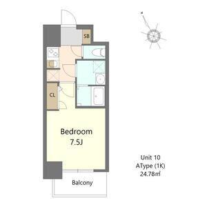 S-RESIDENCE堺浜寺BROAD(1K/7階)の間取り写真