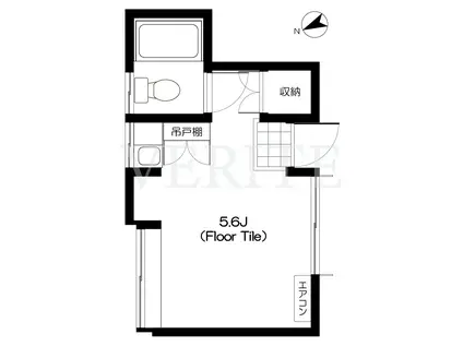 コーポケイ(ワンルーム/1階)の間取り写真