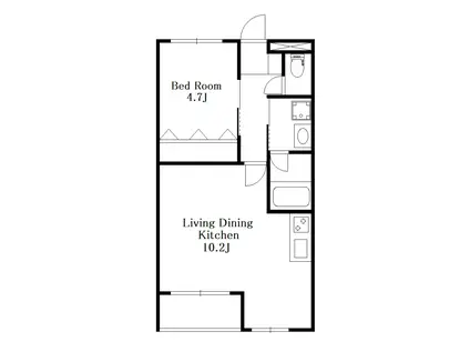 パラシオ西荻(1LDK/3階)の間取り写真