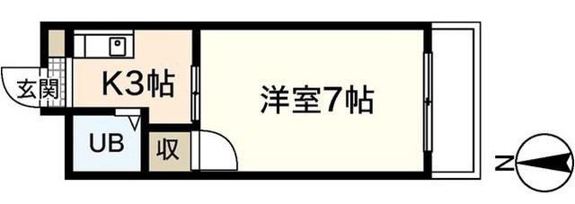 グリーンパーク飯田(1K/4階)の間取り写真