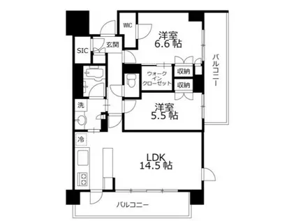 フォルトーナ(ワンルーム/1階)の間取り写真