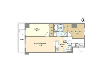 コンフォリア西尾久(1SLDK/8階)の間取り写真