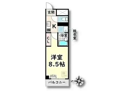 プロビデンス新瑞橋(1K/5階)の間取り写真