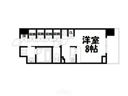 ベラジオ五条堀川(ワンルーム/10階)の間取り写真