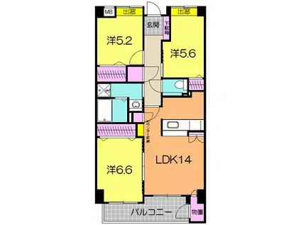 PLAZA G(3LDK/2階)の間取り写真