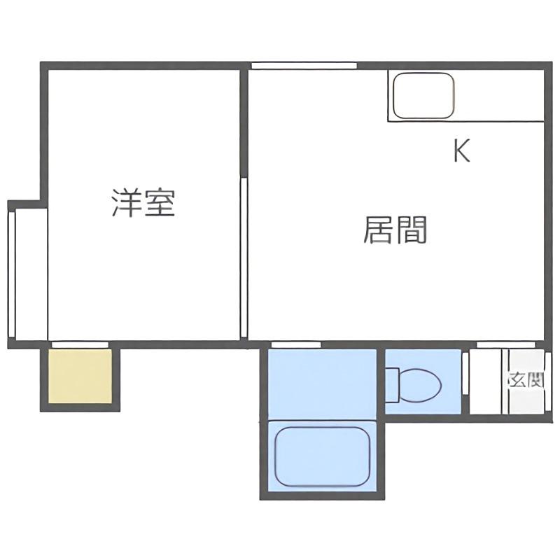 マスターズ18(1DK/2階)の間取り写真