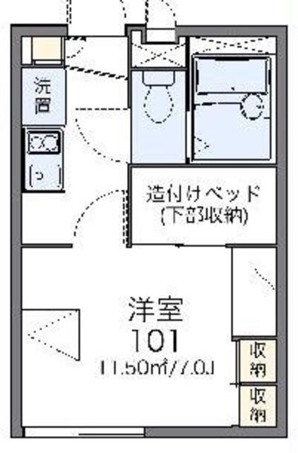 レオパレスキャンサーU(1K/2階)の間取り写真