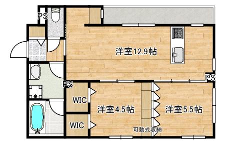 CITRUS RESIDENSシトラスレジデンス 東棟(2LDK/1階)の間取り写真